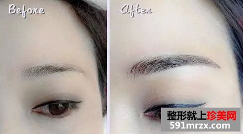 韩式半永久化妆术（韩式半永久纹眉）前后对比效果图片分享